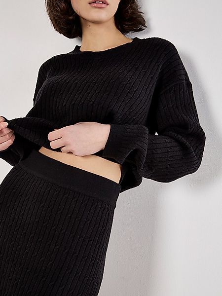 Apricot Strickrock Bleistiftrock (1-tlg) mit Zopfmuster günstig online kaufen