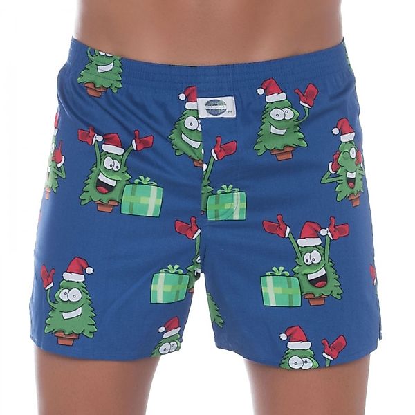 D.E.A.L International Boxershorts Blau mit Weihnachtsbaum-Print günstig online kaufen