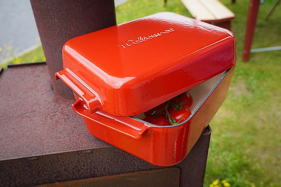 Oven Dish - rote Auflaufform aus Stahl günstig online kaufen