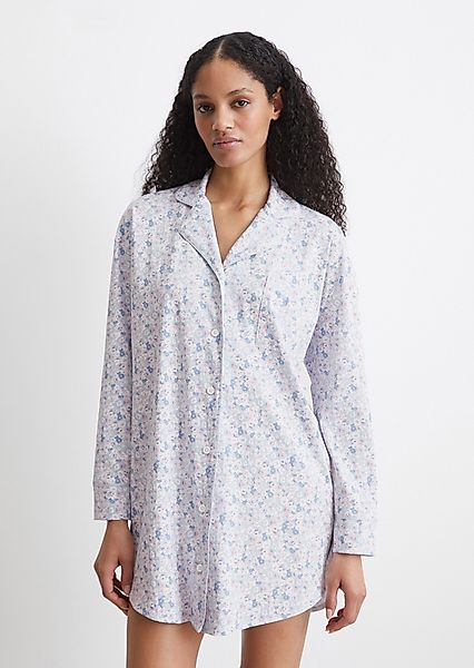 Marc OPolo Nachthemd "Mix & Match Cotton" Brusttasche mit Bowlingkragen, Br günstig online kaufen