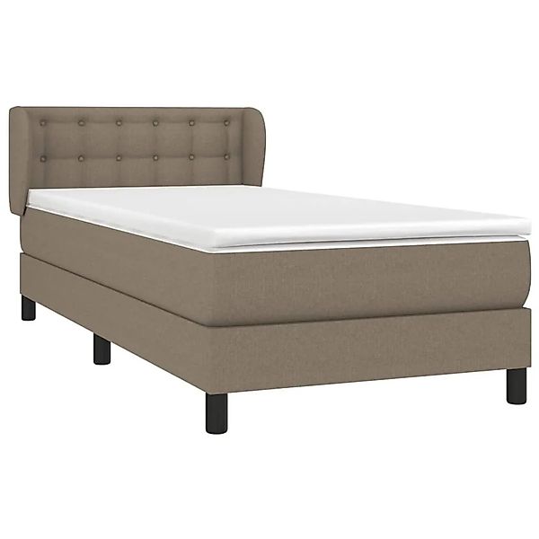vidaXL Boxspringbett mit Matratze Taupe 90x190 cm Stoff 3126529 günstig online kaufen