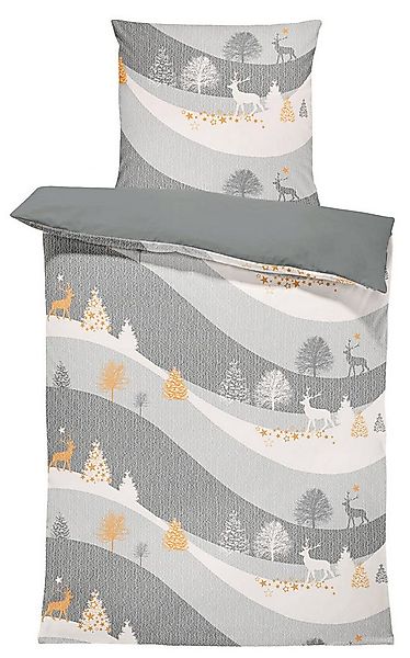 One Home Bettwäsche Winter Wonderland Weihnachten, Flanell, 2 teilig, Renti günstig online kaufen