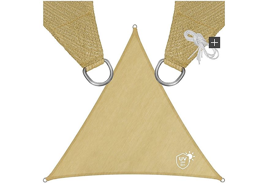 tectake Sonnensegel, (Set, 4 x 4 x 4 m), dreieckig mit UV-Schutz 50+ günstig online kaufen