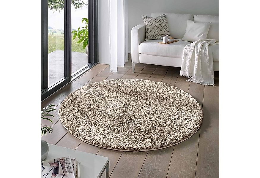 TaraCarpet Langflor-Teppich Venezia Shaggy, rund, Höhe: 35 mm, Hochflor Sha günstig online kaufen
