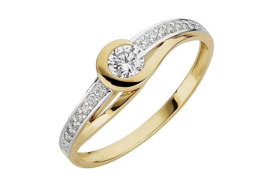 Orolino Fingerring 333/- Gelbgold glanz synth. Zirkonia günstig online kaufen