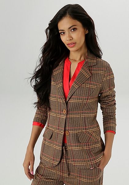 Aniston SELECTED Jerseyblazer mit klassischem Hahnentritt- und Karomuster günstig online kaufen