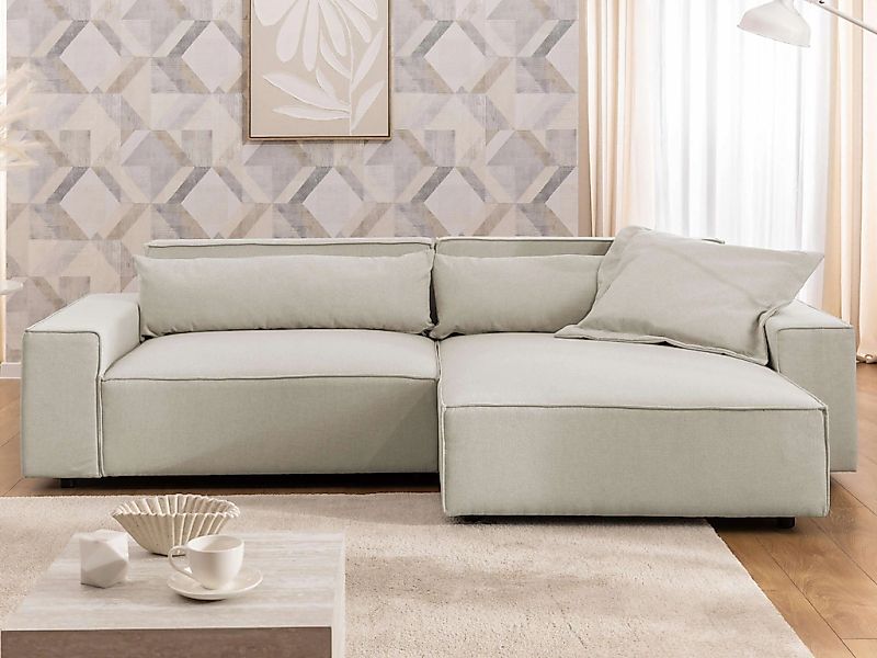 OTTO home Ecksofa "KINLEE Design-Sofa mit Recamiere rechts/links, Maße B/T/ günstig online kaufen