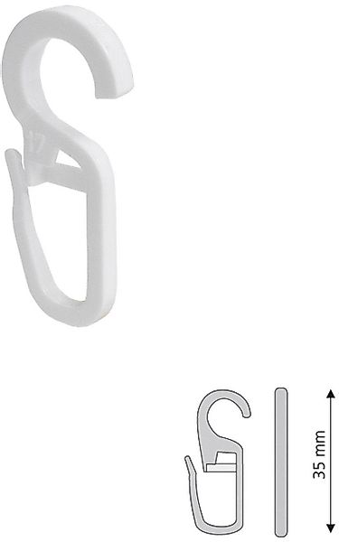 Liedeco Faltenclip, Gardinen, Vorhänge, (Set, 10-St), günstig online kaufen