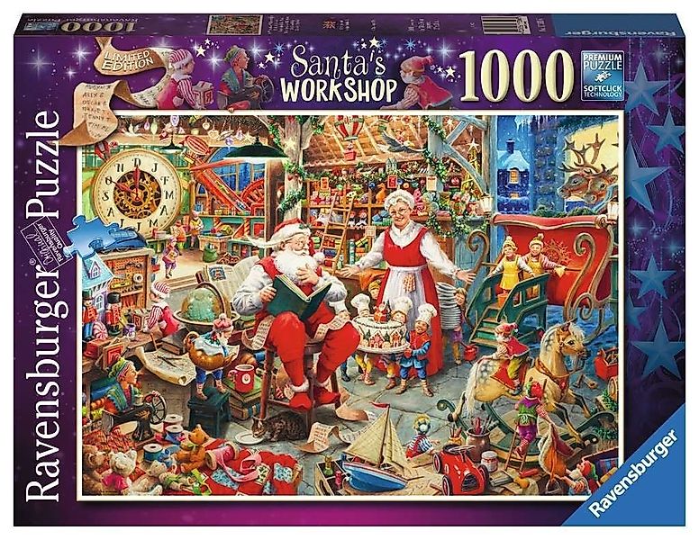 Ravensburger Puzzle Santa's Workshop - 1000 Teile Puzzle, 1000 Puzzleteile, günstig online kaufen