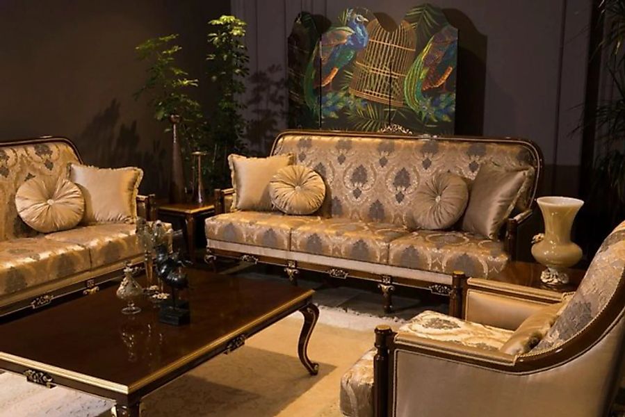 JVmoebel Sofa, Dreisitzer Luxus Sofa 3 Sitzer Sofas Sitz Stoff Design Couch günstig online kaufen