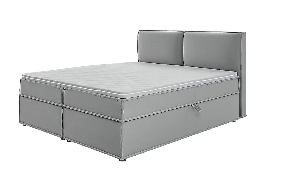 S-STYLE Boxbett mit Stauraum und Topper  H3 Uma ¦ grau ¦ Maße (cm): B: 180 günstig online kaufen