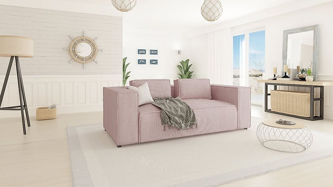 S-Style Möbel 2-Sitzer Sofa Renne aus Cord mit weichem Sitz, 2-Sizer Sofa 1 günstig online kaufen