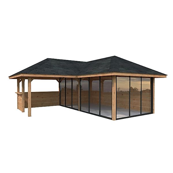 Palmako Pavillon Bianca Set223 Slide Braun Tauchgrundiert 588 cm x 588 cm F günstig online kaufen