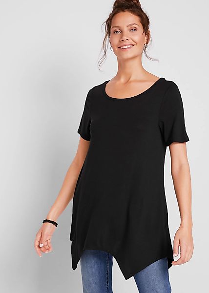 bonprix Longshirt "Zipfel Longshirt, kurzarm", Zipfel Longshirt, kurzarm günstig online kaufen