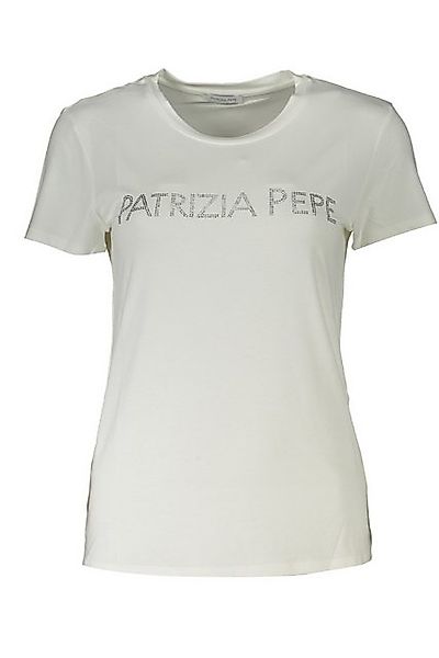 Patrizia Pepe T-Shirt Damen Kurzarm T-Shirt aus Bio-Baumwolle mit Strass günstig online kaufen