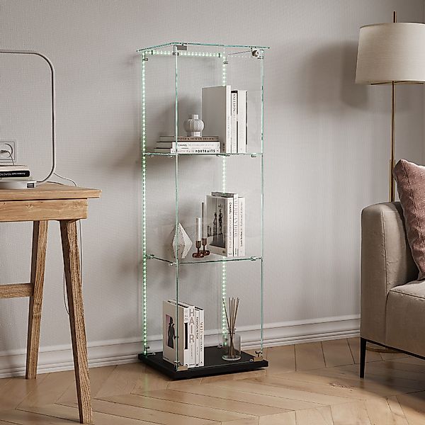 FUROKOY Glasvitrine Standvitrinen, Vitrine aus gehärtetem günstig online kaufen