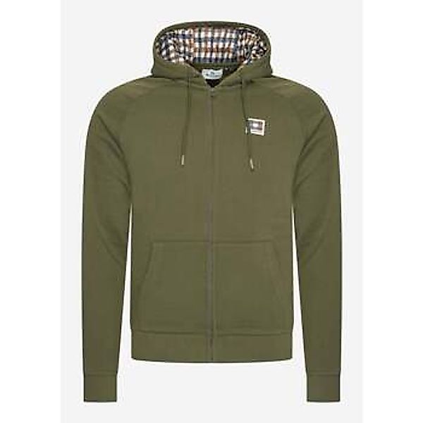 Aquascutum  Sweatshirt Active patch fz raglan hoodie - army green günstig online kaufen