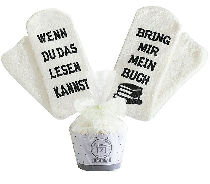 Lucadeau Kuschelsocken Weihnachtsgeschenk, Geschenke für Buch-Liebhaber, günstig online kaufen