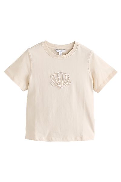 Next T-Shirt T-Shirt mit Muschel-Perlenverzierung (1-tlg) günstig online kaufen