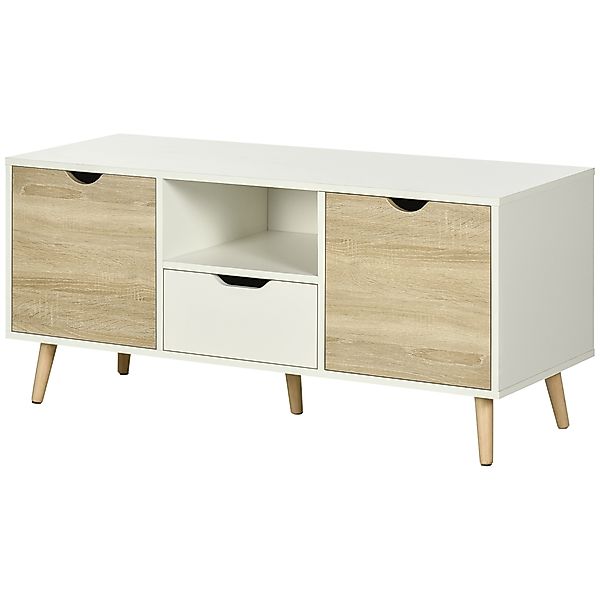 HOMCOM TV Schrank TV Sideboard Aufbewahrungsschrank auf Beinen mit 2 Schrän günstig online kaufen