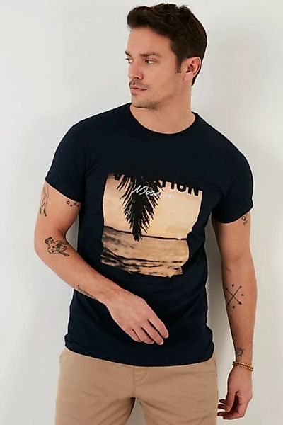 Buratti Print-Shirt Buratti Printed 100% Cotton Crew Neck Slim Fit T-Shirt günstig online kaufen