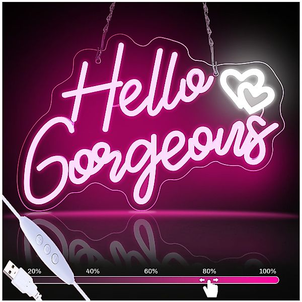 JIBENNEON LED Lichtleiste Neon Deko Hello günstig online kaufen