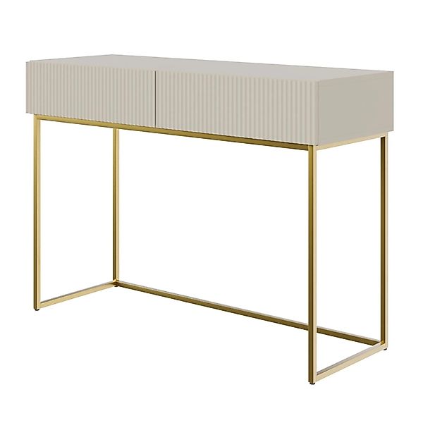 Selsey Veldio Schminktisch 110 cm mit Lamellenfront und Zwei Schubladen Gre günstig online kaufen