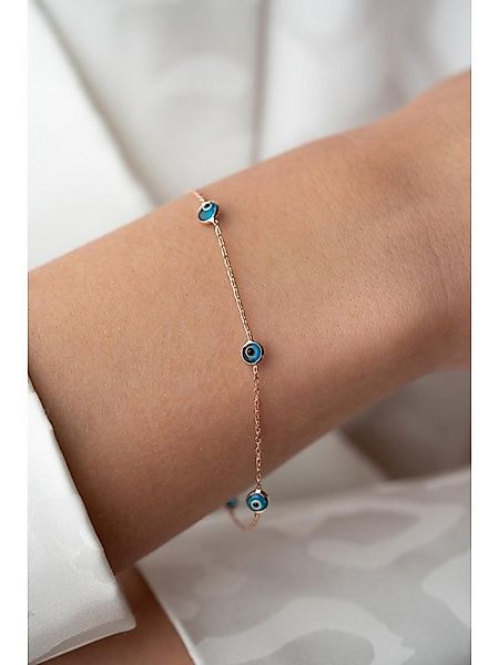 Nisan Ketten und Armband Set, 925 Sterling Silber Damenarmband mit Nazar-Au günstig online kaufen