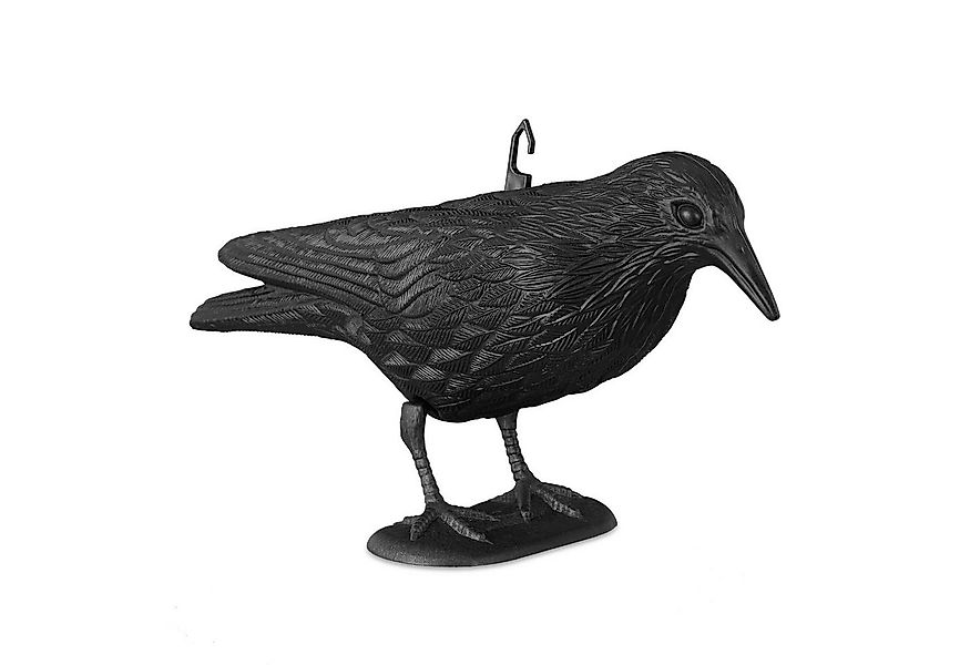 relaxdays Gartenfigur 3x Taubenschreck Krähe sitzend günstig online kaufen