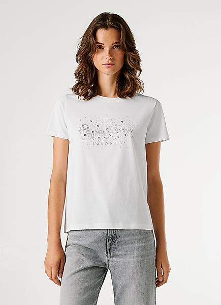 Pepe Jeans T-Shirt "BRADY" mit Rundhals, Nietenapplikation günstig online kaufen