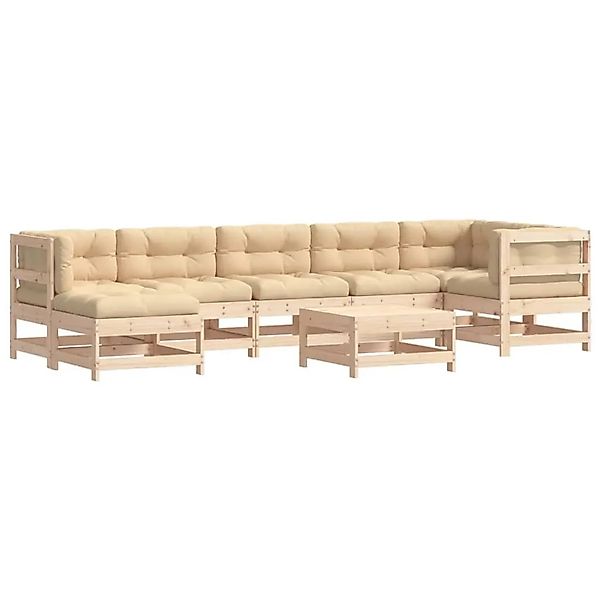 vidaXL 8-Tlg Garten-Lounge-Set mit Kissen Massivholz 3185871 günstig online kaufen