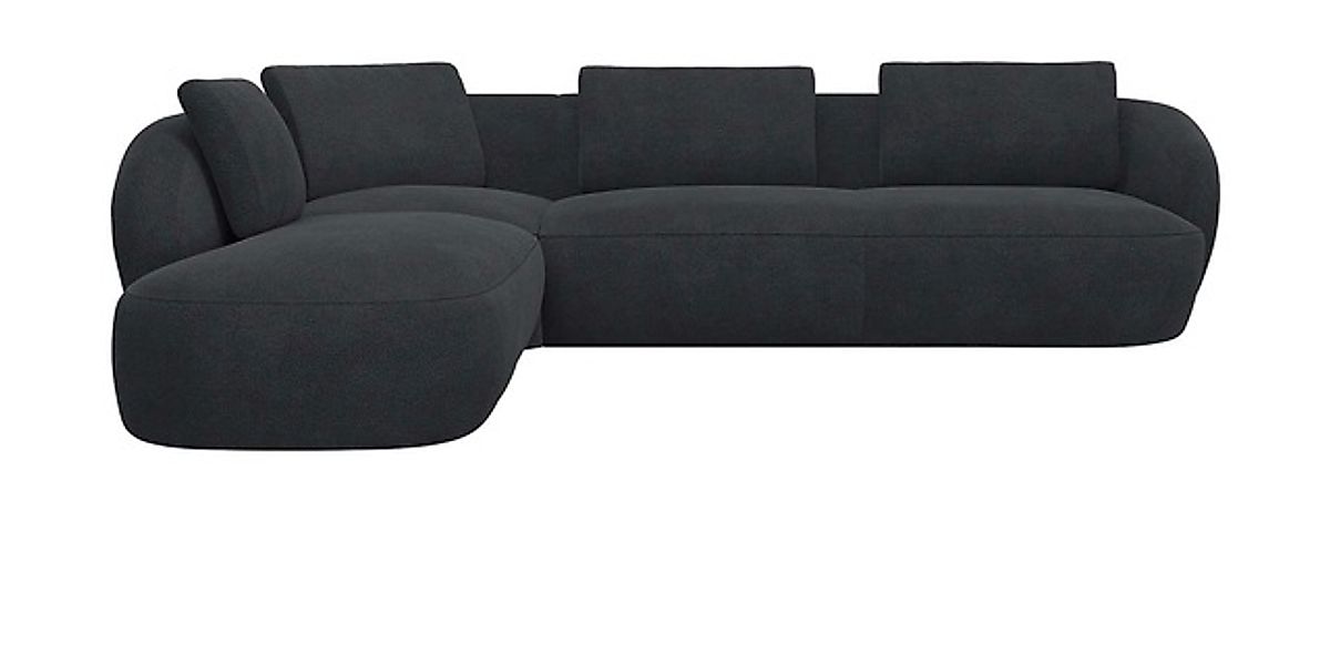 FLEXLUX Ecksofa »Torino, rund, L-Form, Sofa-Ecke mit Ottomane«, Modernes, o günstig online kaufen