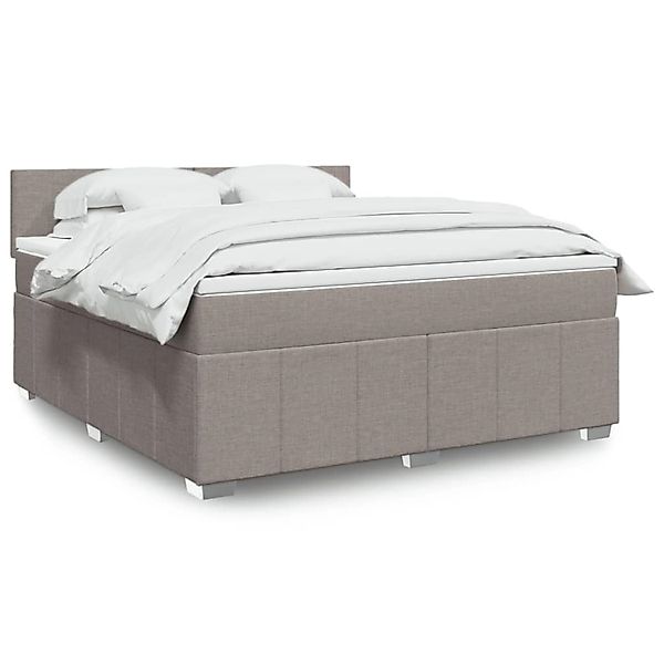 vidaXL Boxspringbett mit Matratze Taupe 180x200 cm Stoff 3289444 günstig online kaufen