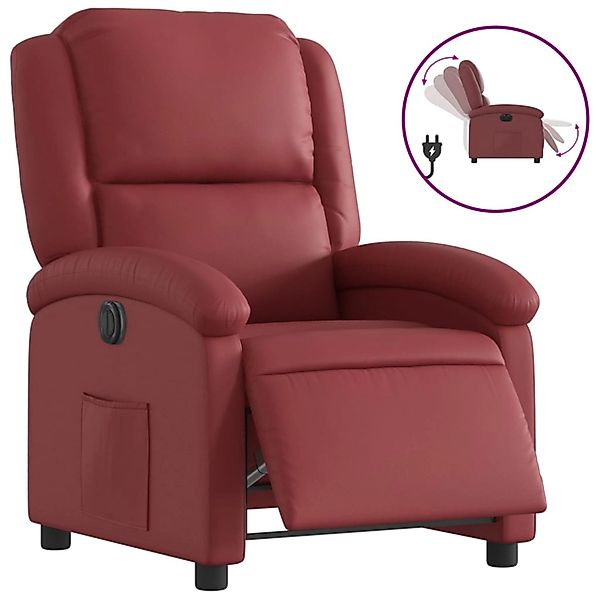 vidaXL Relaxsessel Elektrisch Weinrot Kunstleder 3204216 günstig online kaufen