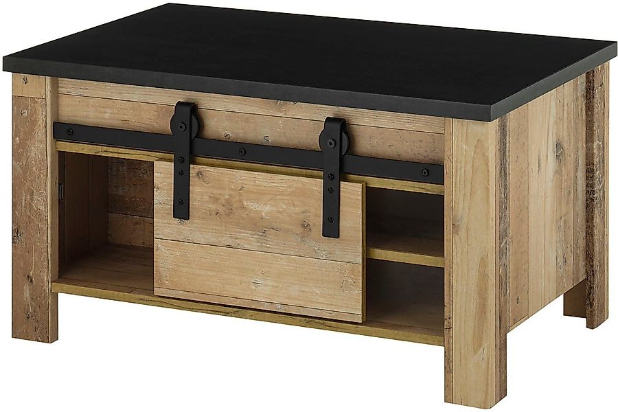 Home affaire Couchtisch "SHERWOOD" modernes Holz Dekor, mit Scheunentorbesc günstig online kaufen