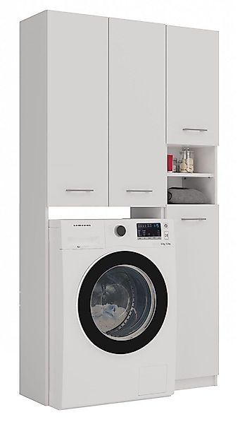 ibonto Hochschrank Aufbewahrungsmöbel mit Minimalistischen Griffen günstig online kaufen