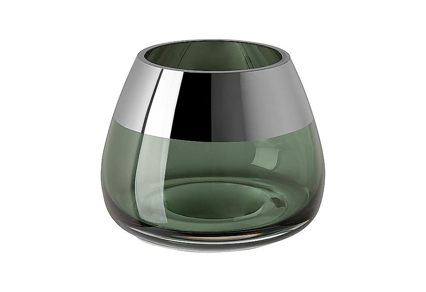 Fink Teelichthalter BELLA Teelichthalter - H.8,5cm x D.11cm - Glas - dunkel günstig online kaufen