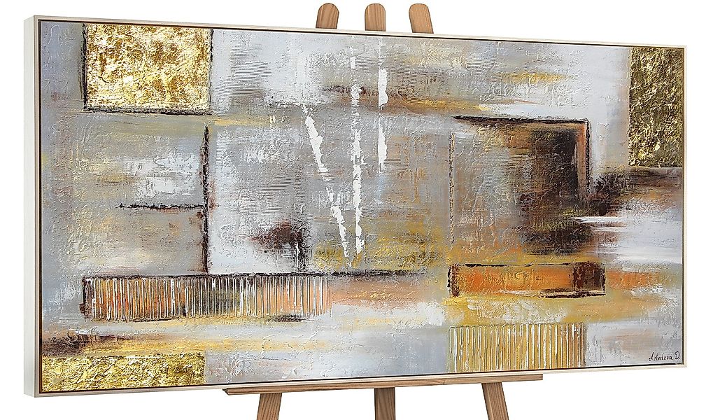 YS-Art Gemälde Goldene Abstraktion, Abstraktion, Gold günstig online kaufen