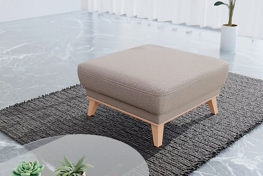 sit&more Polsterhocker "Lavida", Mit elegantem Holzrahmen günstig online kaufen