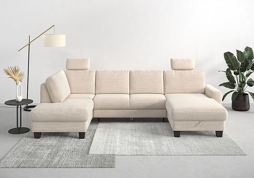 Home affaire Wohnlandschaft »Summer U-Form«, mit oder ohne Bettfunktion und günstig online kaufen