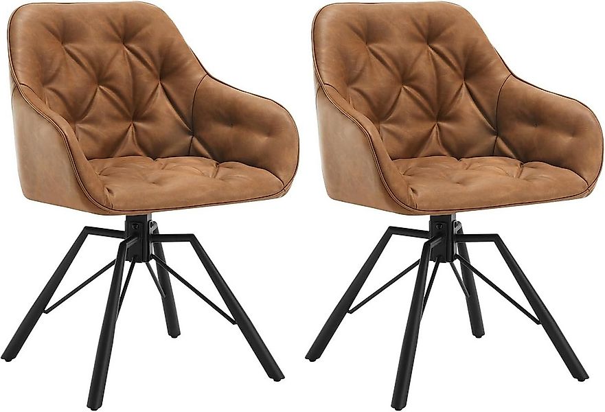 Woltu 4-Fußstuhl (2 St), drehbar, Esszimmerstuhl für Esszimmer Küche Wohnzi günstig online kaufen