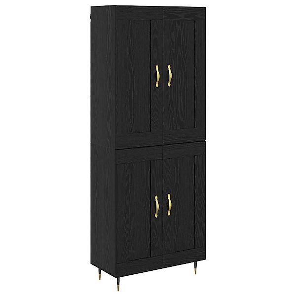 vidaXL Highboard Schwarz Eichen-Optik 69,5 x 34 x 180 cm Holzwerkstoff 3402 günstig online kaufen