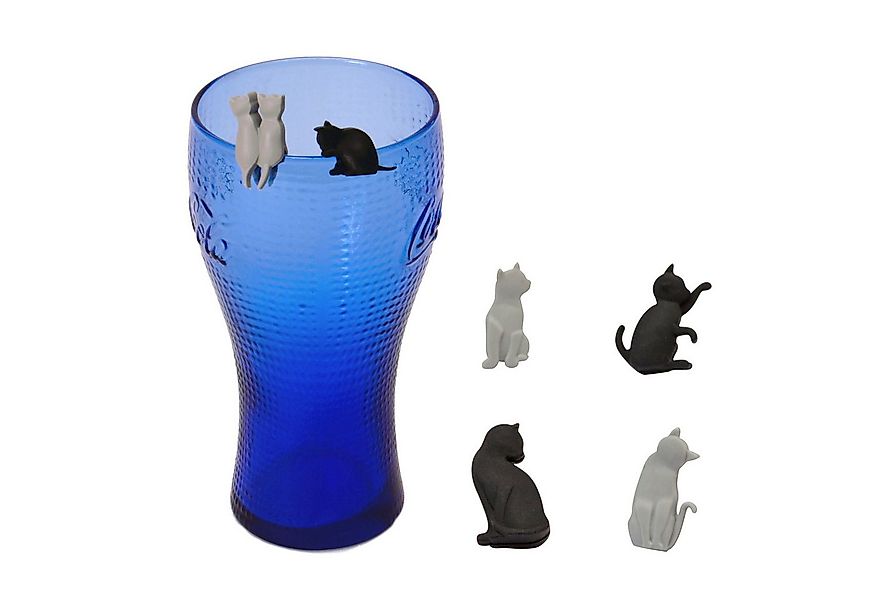 Winkee Küchenorganizer-Set Katzen Glasmarkierer im 6er Set günstig online kaufen