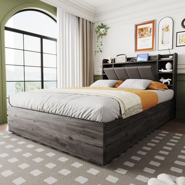 OKWISH Stauraumbett Kinderbett (Hydraulisches Funktionsbett 140x200 günstig online kaufen