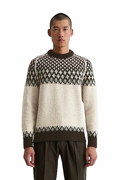 Marc OPolo Rundhalspullover "aus weichem Schurwoll-Mix" günstig online kaufen