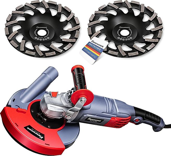 Fanzwork Winkelschleifer 1750W Betonschleifer Set inkl. Premium180mm Diaman günstig online kaufen