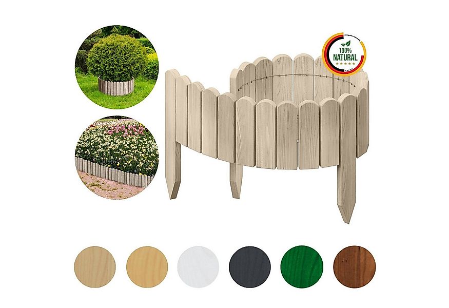 Floranica Palisade Flexible Rollborder Beeteinfassung Beetumrandung Rasenka günstig online kaufen