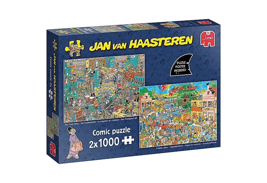 Jan van Haasteren Puzzle Jan van Haasteren, Das Musikgeschäft & Urlaubsvorf günstig online kaufen