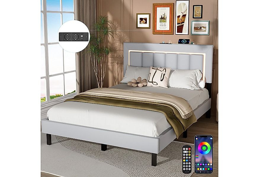 oyajia Polsterbett Bett Kinderbett Polsterbet Gästebett (Mit Lattenrost,PU- günstig online kaufen