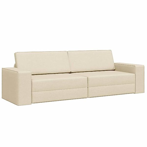vidaXL Sofa Boden-Sofa-Bett Creme 245 x günstig online kaufen